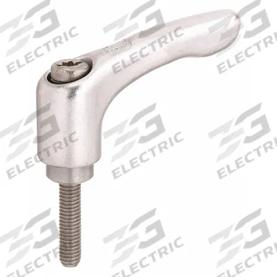 KIPP Adjustable Handle: SS, M10 Thread, 50 mm Thread Lg - Corrosion-Resistant Teardrop-Style Adjustable Handles with Threaded Stud