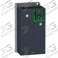 SCHNEIDER Variable Frequency Drive: In Phase Three, Out Phase Three, 100 hp, IP21, No Bypass (MPN ATV930D75Y6). Key specifications — Style: Compact; Color: Black/Green; Output Phase: Three.
