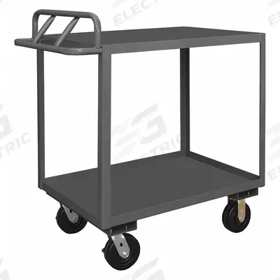APPROVED VENDOR Utility Cart: 3,600 lb, 48 in L x 24 in W Shelf, 2 Shelves, Gray - Heavy-Duty General Purpose Utility Carts