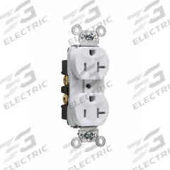 PASS & SEYMOUR Duplex Receptacle: Duplex, 5-20, White, 125V AC, 20 A, 2 Pole / 3 Wire (MPN 5362WB100M). Key specifications — Brand: PASS & SEYMOUR.