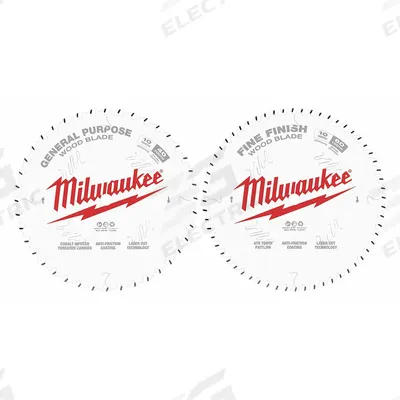 MILWAUKEE Circular Saw Blade: 10 in Blade Dia., 40 Teeth, 0.09 in Cut Wd, 5/8 in Arbor Size - Wood-Cutting Blades