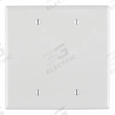 LEVITON Wall Plate: Blank, 2 Gang, White - General Purpose Wall Plates