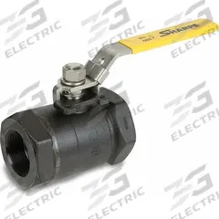 SHARPE Manual Two-Way Ball Valve: 2 in, Carbon Steel, Straight, FNPT x FNPT, Std Port Ball Port (MPN 4353011260). Key specifications — Brand: SHARPE; Handle: Locking Lever.