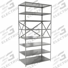 HALLOWELL Metal Shelving: Standalone, Medium-Duty, 48 in x 24 in, 84 in Overall Ht, 8 Shelves (MPN F4713-24HG). Key specifications — Frame Material: Steel; Shelving Material: Steel; Assembled: Unassembled; Color: Gray; Brand: HALLOWELL.