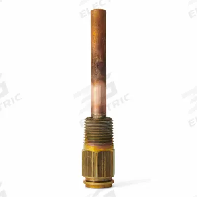 HONEYWELL HOME Immersion Well: Mounting Flange, Copper, Copper - HVAC Thermowells