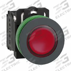 SCHNEIDER Illuminated Push Button: Illuminated, Flush Profile, Non-Metallic, 30 mm, 1NO/1NC (MPN XB5FW34B5). Key specifications — Brand: SCHNEIDER; Action: Momentary; Series: XB5; Push Button Material Type: Non-Metallic.