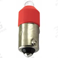 EATON Compact LED Bulb: LED, Miniature Bayonet (BA9s), (T) Tubular, T3-1/4, 48V AC/DC, 0.6 W Watt (MPN E22LED048RN). Key specifications — Light Color: Red; Voltage: 48V AC/DC; Brand: EATON; Bulb Shape: T3-1/4.