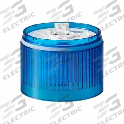 PATLITE Tower Light Module: Flashing/Rotating/Steady, 24V DC, Blue, 100 mm Overall Dia - Flashing Light Modules