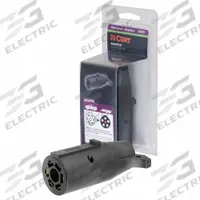CURT Automotive Electrical Adapter: 7-Way Blade, 6-Way Round, Plastic, 4 in Overall Lg, 1 3/4 in Ht (MPN 57661)