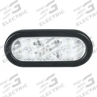 FEDERAL SIGNAL Back Up Lamp: LED, Backup/Reverse Light, Clear, Oval, 2 3/8 in Overall Ht, Grommet (MPN 607125-05SB). Key specifications — Standards: SAE J1398; Electrical Connection: Wire Harness; Brand: FEDERAL SIGNAL; Installation Type: Permanent; Lens Color: Clear; Mount Type: Grommet; Lighting Technology: LED; Light Type: Backup/Reverse Light.