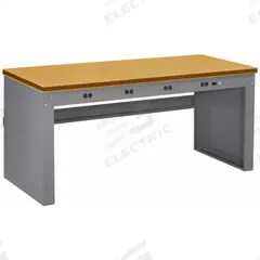 TENNSCO Workbench: Fixed Ht, Tempered Hardwood, 72 in x 30 in, 1,500 lb Overall Load Capacity, Gray (MPN EB-1-3072C). Key specifications — Brand: TENNSCO.