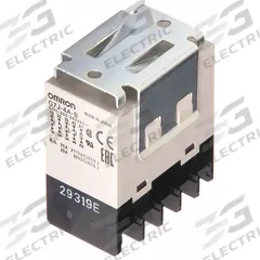 OMRON Enclosed Power Relay: Bracket Mounted, 25 A Current Rating, 200/240V AC, 4PST-NO (MPN G7J-4A-B-W1-AC200/240). Key specifications — Brand: OMRON; Base Type: Square; Mounting Style: W-Bracket; Electrical Connection: Screw Terminal; Manufacturer Part Number: G7J-4A-B-W1-AC200/240; Operating Current: 25 A at 30V DC (Resistive Load NO); Series: G7J Series; Relay Bracket Type: W-Bracket (Sold with Relay).
