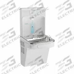 ELKAY Drinking Fountain with Bottle Filler: On-Wall, 8 gph @ 50°F, Stainless Steel, White (MPN LZS8WSAP). Key specifications — Brand: ELKAY; Housing Material: Stainless Steel; Filter Access: Bottom Panel Access; Housing Finish: Arctic White; Chilling Capacity: 8 gph @ 50°F; Housing Color: White.