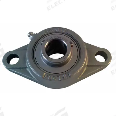 NTN 2 Bolt Flange Bearing: Radial Ball, 1 3/16 in Bore, SS, Set Screws - Food-Grade Flange-Mount Ball Bearings