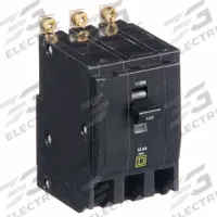 SQUARE D Miniature Circuit Breaker: 100 A, 120/240V AC, Three Phase, 10kA at 120/240V AC, 3 Poles (MPN QOB3100). Key specifications — Phase: Three; Amps: 100 A; AC Voltage Rating: 120/240V AC; Max. AIR Rating: 10kA at 120/240V AC; For Use With: Square D NQOD Panelboards; Brand: SQUARE D.