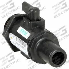 BANJO Manual Two-Way Ball Valve: 3/4 in, Polypropylene, Straight, MNPT x Barb, Std Port Ball Port (MPN LVHB075100MTV). Key specifications — Brand: BANJO; Handle Type: Lever; Handle: Lever.