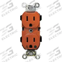 LEVITON Receptacle: Duplex, 5-20, Orange, 125V AC, 20 A, 2 Pole / 3 Wire (MPN 5362-IG)