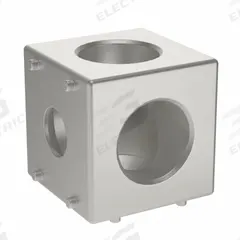 Squared Corner Connector: Squared Corner Connector, 45 Series, 45 mm x 44.9 mm x 45 mm, 3 Holes (MPN 093WW454N10). Key specifications — Material: Aluminum; Brand: FATH INC.; Finish: Lacquer.
