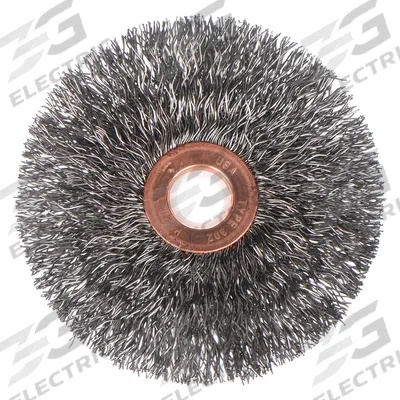 WEILER Wire Wheel Brush: Crimped Stainless Steel, 3" Dia x 5/8" Wd, 1/2" to 3/8" Arbor - Light-Cleaning Brushes for Stainless Steel