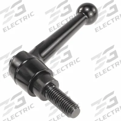 KIPP Adjustable Handle: Zinc w/ Steel Thread, M5 - Ball-Style Adjustable Handles with Threaded Stud