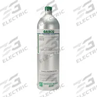 GASCO Calibration Gas: Nitrogen, Disposable, +/-5% Accuracy, CH4/CO/H2S/O2, Calibration Gas (MPN 74L-422). Key specifications — For Use With: All OEM Gas Detectors; Background Gas: Nitrogen; Brand: GASCO; Gas Mixture: Hydrogen Sulfide 25 ppm; Reusability: Disposable.