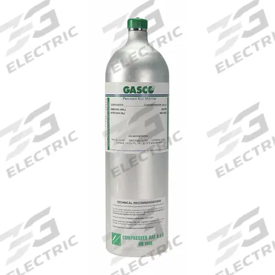 GASCO Calibration Gas: Nitrogen, Disposable, +/-5% Accuracy, CH4/CO/H2S/O2 - Calibration Gases for Portable Gas Detectors