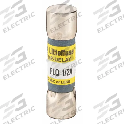 LITTELFUSE Fuse: FLQ Series, Midget, Time-Delay, 500 mA, 500 V AC, 300 V DC - Time-Delay Cylindrical Fuses