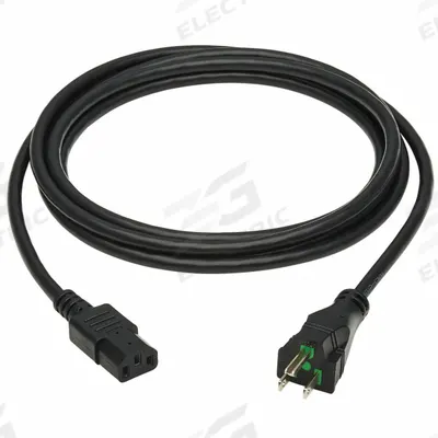EATON TRIPP LITE Power Cord: 6 ft Lg, 3/16, 5-15P Plug, Non-NEMA Receptacle, C13 Receptacle - Electronic Equipment Power Cords