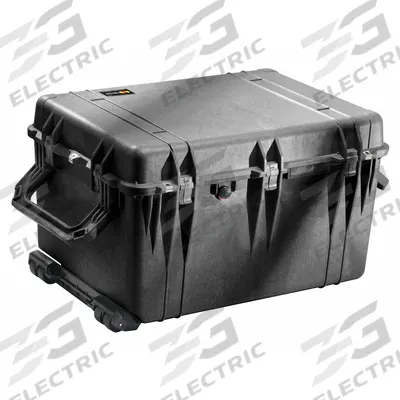 PELICAN Protective Case: 19 5/8 in x 28 1/4 in x 17 5/8 in Inside, No Foam, Black - Standard Protective Transport Cases