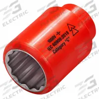 ITL Insulated Socket: 1/2 in Drive Size, 7/8 in Socket Size, 2 in Overall Lg, 12-Point, Std, Chrome (MPN 01650). Key specifications — attr1204321: Not Tether Capable; attr1204320: Chrome; attr1204316: ITL.
