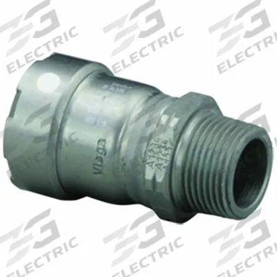 VIEGA MEGAPRESS Crimp Adapter Fitting: 1 1/2 in Pipe x 1 1/2 in Pipe Size, Press-fit x MNPT - Steel Press Pipe Fittings