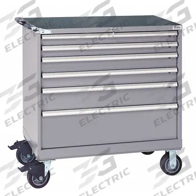 LISTA Modular Drawer Cabinet: 40 1/4 in x 22 1/2 in x 41 5/8 in, 6 Drawers, 74 Compartments - Lista Mobile Modular Drawer Cabinets