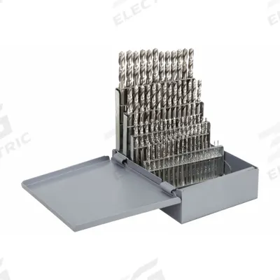 CHICAGO-LATROBE Screw Machine Drill Bit Set: 60 Pc, #60 to #1, 118° Point - General Purpose High-Speed Steel Screw-Machine Length Drill Bit Sets