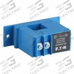 EATON Current Sensor Relay: Surface Mounted, 150 A Current Rating, Overcurrent/Undercurrent, Screw (MPN ECSNOFSP). Key specifications — Adjustment Method: Switch; Electrical Connection: Screw Terminal; Monitored Parameters: Undercurrent; Mounting Style: Surface; Status Indicator: No Indicator; Trip Point: 1.50 A; Trip Point Type: Fixed; Brand: EATON.