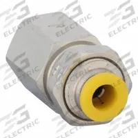 PARKER Push-Fit Adapter Fitting: 10 mm OD x 3/8 in Pipe Size, Push-to-Connect x BSPP, Brass, Silver (MPN 66PLPBH-10M-6G). Key specifications — Brand: PARKER.