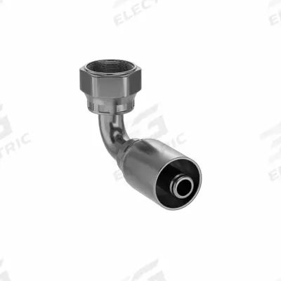Parker Hydraulic Crimp Fitting: Steel x Steel, 90° Elbow, -8 For Hose Dash Size - Parker Crimp Hydraulic Hose Fittings with ORS Connection