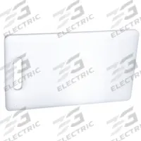 CRESTWARE Cutting Board: 9 in Overall Lg, 6 in Overall Wd, White, Polyethylene, NSF Certified (MPN PCB69). Key specifications — Color: White; Brand: CRESTWARE; Material: Polyethylene; NSF Certified: Yes.