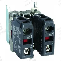 SCHNEIDER Contact Block: 22 mm Panel Mounting Size, 2NC, Momentary, ZB4 Series (MPN ZB4BZ104). Key specifications — Switch Action: Momentary; Terminal Connection Type: Screw Clamp Terminals; Brand: SCHNEIDER; Compatible with Series: ZB4.