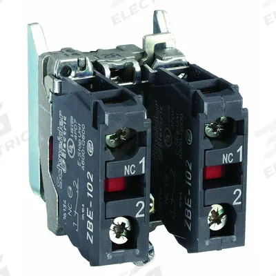 SCHNEIDER Contact Block: 22 mm Panel Mounting Size, 2NC, Momentary - Contact Blocks