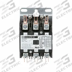 SQUARE D Definite Purpose Magnetic Contactor: 3 Poles, 277V AC, 40 A, Non-Reversing (MPN 8910DPA43V04). Key specifications — Brand: SQUARE D; Coil Voltage: 277V AC; Contactor Style: HVACR Definite Purpose Contactor; Terminal Connection Type: Quick-Disconnect Terminals; Maximum Voltage Rating: 600V AC; Series: 8910 Series Type DPA; Phase: Three; Main Pole Contact Form: 3NO.