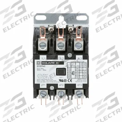SQUARE D Definite Purpose Magnetic Contactor: 3 Poles, 277V AC, 40 A - Non-Reversing Definite Purpose Contactors