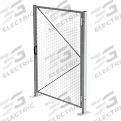 WIRECRAFTERS Woven-Wire Machine Guard Door: 60 in x 48 in, Padlock, (2) Door Posts (MPN HDR455). Key specifications — Includes Mounting Hardware: Yes; Brand: WIRECRAFTERS; Finish: Enamel; Lock Type: Padlock.
