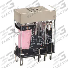 OMRON General Purpose Relay: Socket Mounted, 5 A Current Rating, 24V AC, DPDT, 8 Pins/Terminals (MPN G2R-2-S-AC24(S)). Key specifications — Brand: OMRON; Base Type: Square; Mounting Style: Plug-In; Pin Shape: Flat; Electrical Connection: Quick-Connect; Manufacturer Part Number: G2R-2-S-AC24(S); Series: G2RS Series.