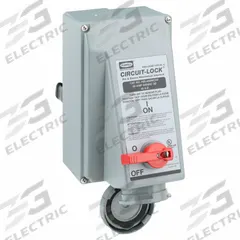 HUBBELL Mechanical Interlock: 600V AC, Three Phase, 60 A, 3 Pole, 4 Wire (MPN HBL460MI5W). Key specifications — Brand: HUBBELL; Reverse Service: No.