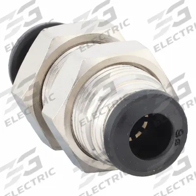 AIGNEP USA Push-Fit Union Fitting: 10 mm OD x 10 mm OD Size, Push-to-Connect x Push-to-Connect - Nickel-Plated Brass Tube Fittings