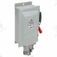 SIEMENS Safety Switch: Fusible, 60 A, Three Phase, 600V AC, Galvanized Steel, Indoor (MPN HF362JCH). Key specifications — Brand: SIEMENS; Compatible Plug Series: Crouse-Hinds Arktite.