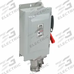 SIEMENS Safety Switch: Fusible, 60 A, Three Phase, 600V AC, Galvanized Steel, Indoor (MPN HF362JCH). Key specifications — Brand: SIEMENS; Compatible Plug Series: Crouse-Hinds Arktite.