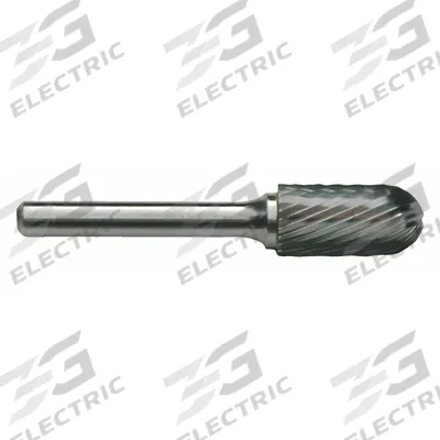 CLE-LINE Carbide Bur: Ball-Nosed Cylinder, SC-3L6, Single Cut, 3/8" x 3/4" Head - Single-Cut Ball-Nosed Cylinder Burs