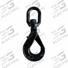 DAYTON Slip Hook: 3,500 lb Working Load Limit, 80 Hook Grade, Steel, 9/32 in Material Thick, Swivel (MPN 5WRT4). Key specifications — Color: Black; Brand: DAYTON; Visual Indicator Markings: None.