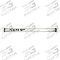 SECURITRON Panic Bar: 2 5/8 in Ht, 1 5/8 in Dp, 36 in Wd, ADA Compliant, Gray, Gray – Metal, Gray (MPN EMB-CL). Key specifications — Color: Gray; Product Type: Panic Bar; Operation Type: Push Button; ADA Compliant: Yes; Exit Bar Style: Touchbar; Brand: SECURITRON.